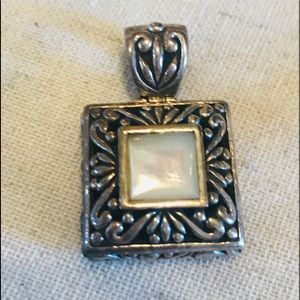 Vintage BARSE Sterling Silver/White Pearl Pendant